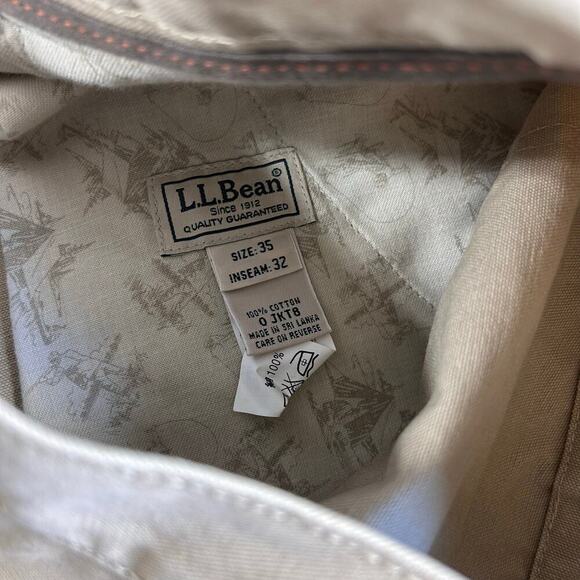 L.L.Bean Men's 100% Cotton Pants size 35/32 - Picture 2 of 10